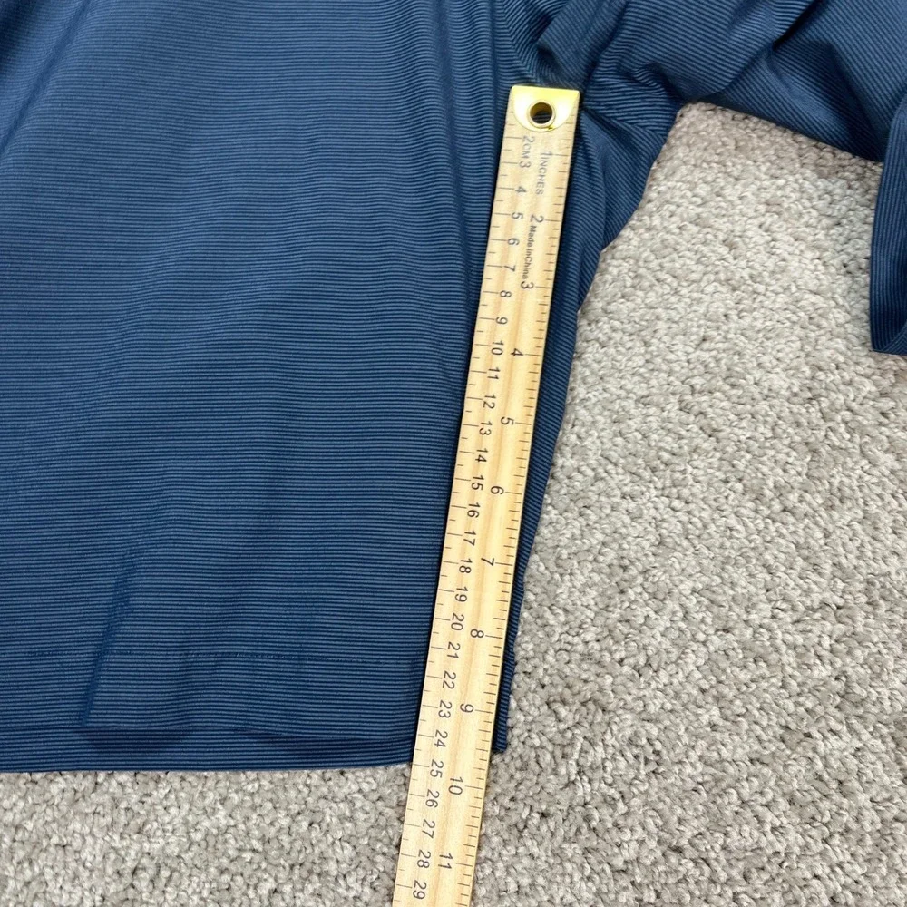 Travis Mathew Shorts Men 38 9 Navy Blue Micro Stripe Flat Front Performance Golf - Picture 7 of 8